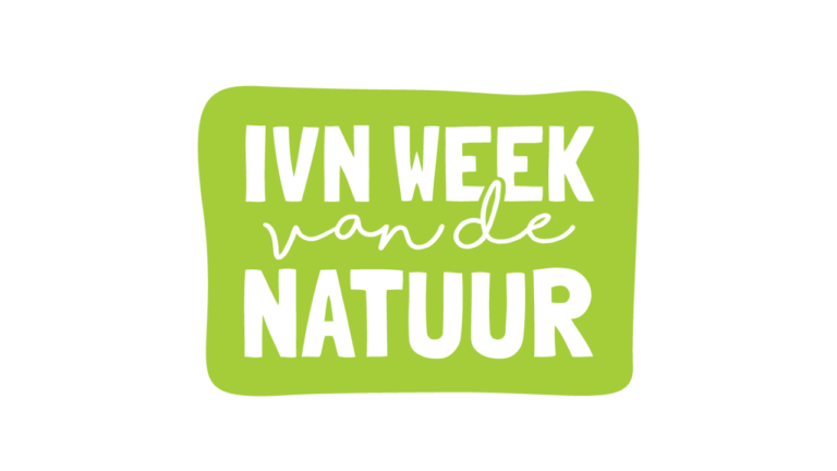Groene rechthoek met de tekst "IVN Week van de Natuur" in witte letters.