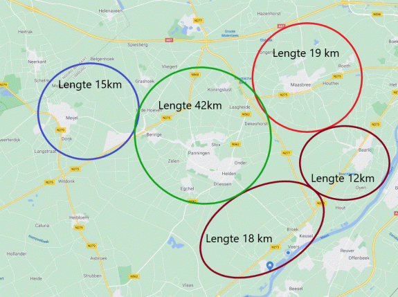 Bomenfestival routes Peel en Maas