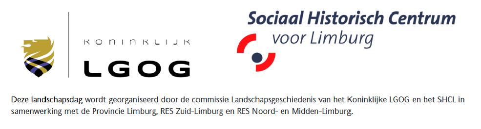 Logo's van Koninklijk LGOG en SHCL Limburg met tekst over georganiseerde landschapsdag.