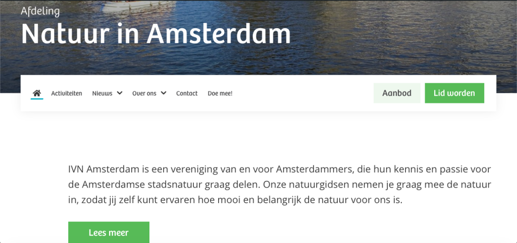 Nieuwe website IVN Amsterdam