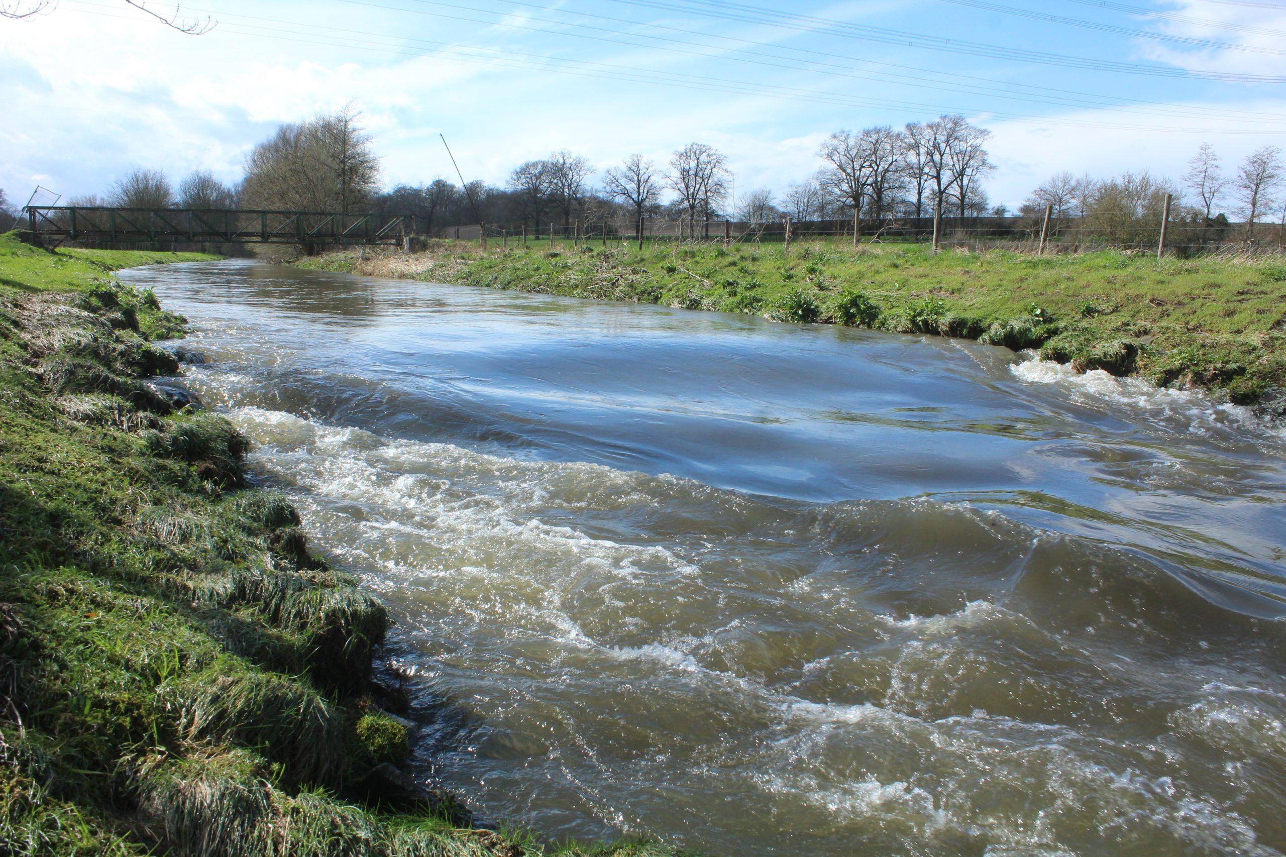 Hoogwater langs de Worm