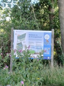 Welkomstbord Energietuin (foto: Pauline Kamerman)
