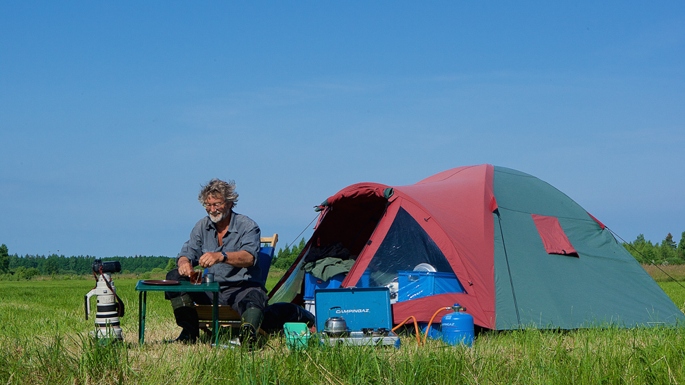 Geert kampeert