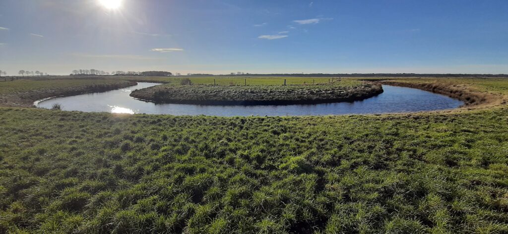 nieuwe meander in het achterste diep