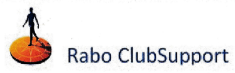 Illustratie van een persoon op een oranje cirkel met tekst "Rabo ClubSupport" ernaast.