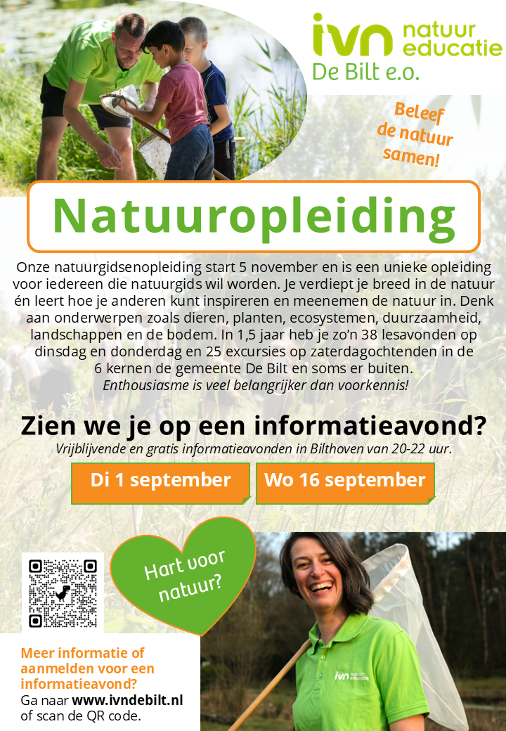 Poster over de natuurgidsenopleiding