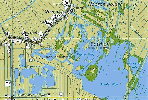 Topografische kaart van De Botshol