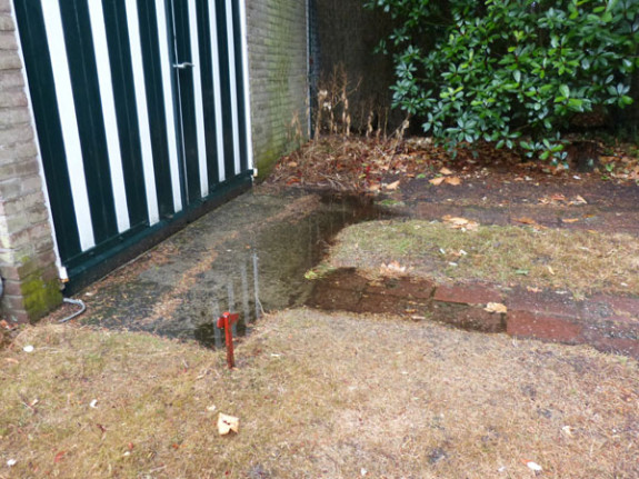 wateroverlast bij garagedeur