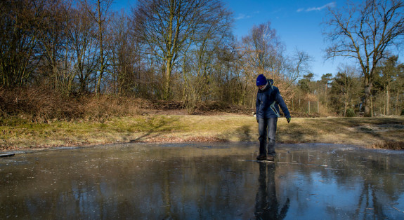 ijs op de vlindertuinpoel