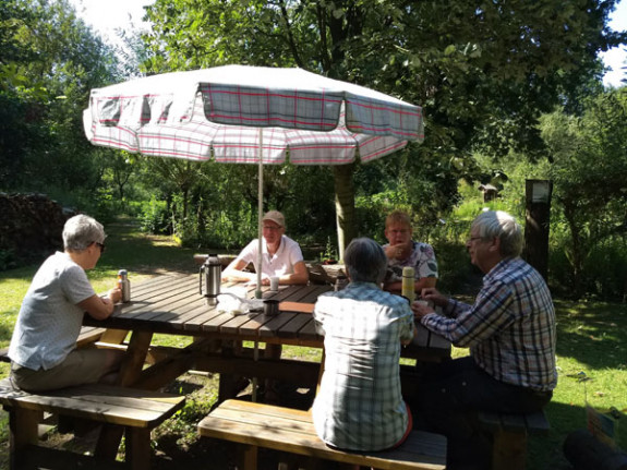 pauze in de vlindertuin
