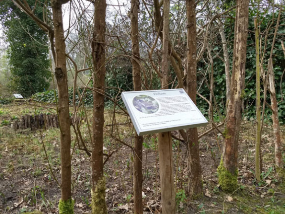 welkomstbordje vlindertuin