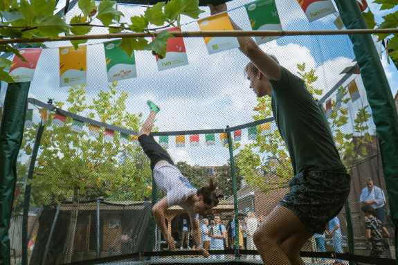 Trampoline springen gezonde buurt