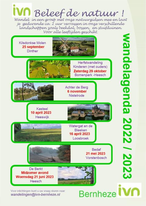 Natuurwandelingen 2022 2023