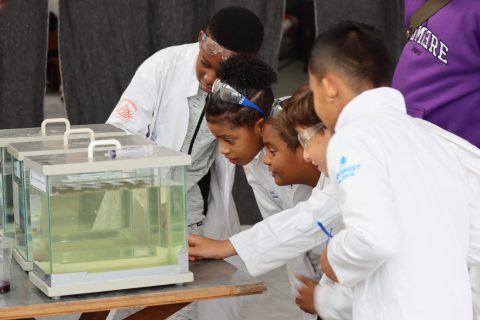 Waterproefjes doen en afvalsuppen tijdens de Vliet Clean Sup