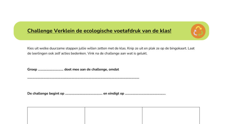 Formulier voor een klasproject: 