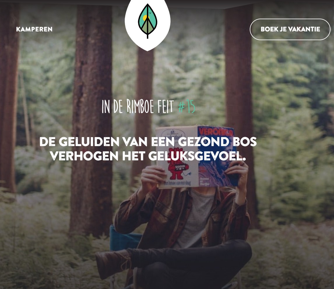 Op de website van ‘In de Rimboe’ worden gasten al op de kracht van de natuur gewezen.