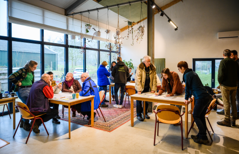 Vrijwilligers brainstormen bij Natuurkracht bijeenkomst