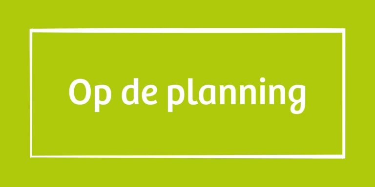 Groene achtergrond met witte tekst: 