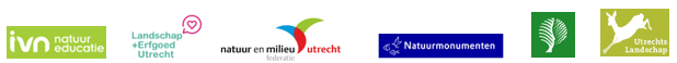 Logos van zes Nederlandse natuurorganisaties op een witte achtergrond.