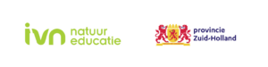 Logo's van IVN Natuur Educatie en provincie Zuid-Holland naast elkaar.