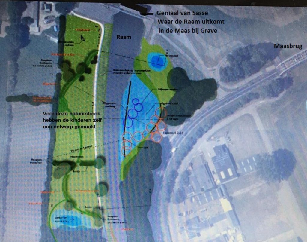 locatie nieuwe natuurstrook Jeugd IVN Grave