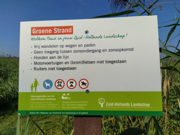 bord groene strand