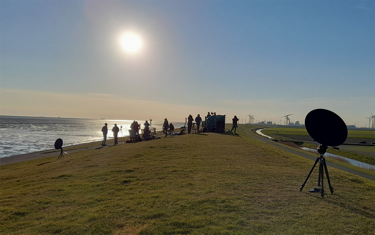Trektellers bij de Eemshaven